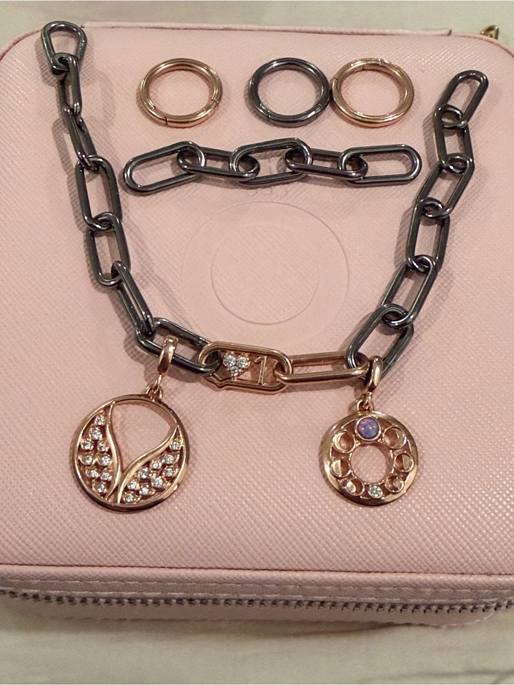 Authentic Pandora ME Medium-Link Chain Bracelet Ruthenium plating